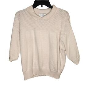 Robert Scott Ltd. XL Light Pink 100% Cotton Collared Top/Sweater [0220]